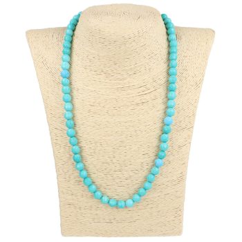 Türkinit nyaklánc fazettált golyós 8 mm 50 cm-es