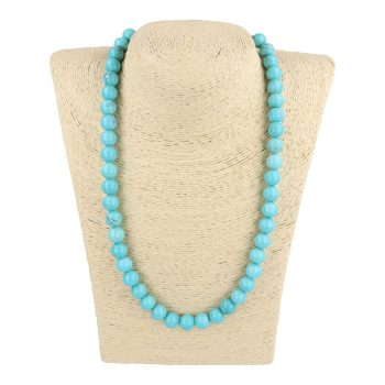 Türkinit nyaklánc golyós 10 mm 50 cm-es