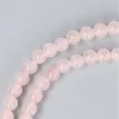Rózsakvarc nyaklánc golyós 4 mm 50 cm-es