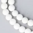 Festett jáde nyaklánc golyós fehér 6 mm 50 cm-es