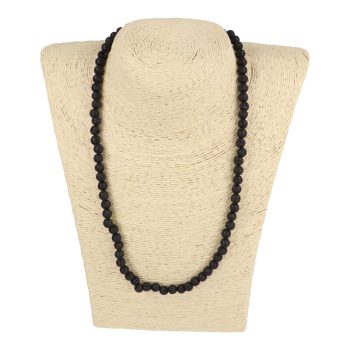 Lávakő nyaklánc golyós 6 mm 50 cm-es