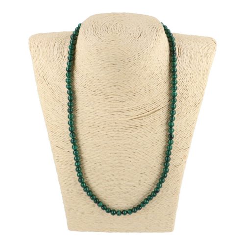 Malachit nyaklánc "A" golyós 6 mm 50 cm-es