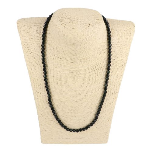 Aranykő nyaklánc zöld golyós 6 mm 50 cm-es