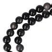Ezüst obszidián nyaklánc golyós 8 mm 50 cm-es