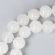 Fehér jáde nyaklánc golyós 8 mm 50 cm-es