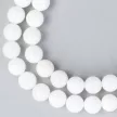 Festett jáde nyaklánc golyós fehér 8 mm 50 cm-es