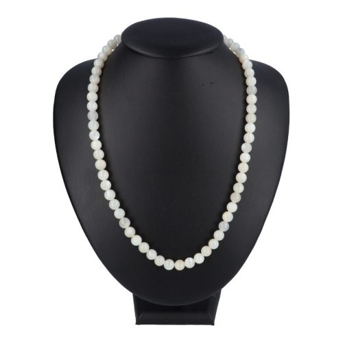 Holdkő nyaklánc szürke golyós 8 mm 50 cm-es