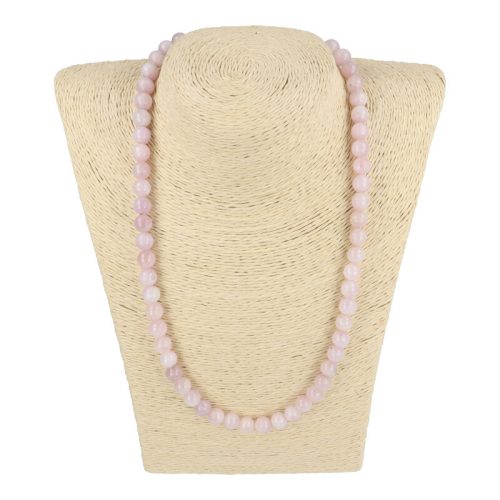 Kunzit nyaklánc "A" golyós 8 mm 50 cm-es