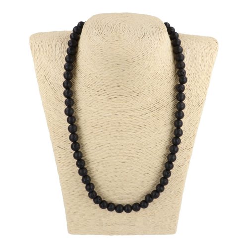 Lávakő nyaklánc golyós 8 mm 50 cm-es