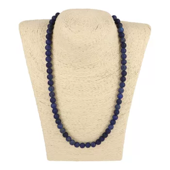 Lápisz nyaklánc matt golyós 8 mm 50 cm-es