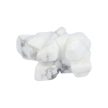 Elefánt, howlit, faragott figura, 25 mm