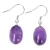 Ezüst (925-ös) fülbevaló, csepp, ametiszt