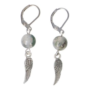 Golyós, 1 db-os, mohaachát + angyalszárny