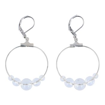 Hegyikristály karika fülbevaló