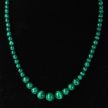 Malachit nyaklánc 6-10 mm növekvő golyós