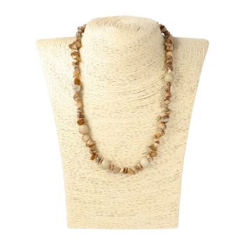 Képjáspis, törmelékköves, golyós,1 soros nyaklánc