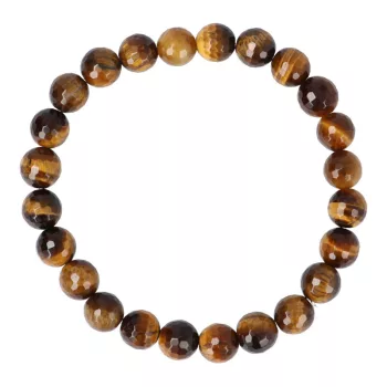Tigrisszem karkötő fazettált golyós 8 mm