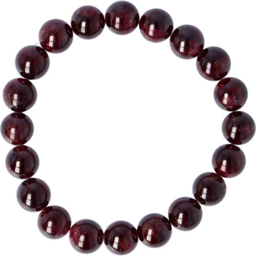 Gránát karkötő golyós 10 mm