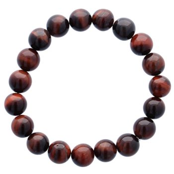 Piros tigrisszem karkötő golyós 10 mm