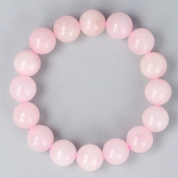 Rózsakvarc karkötő golyós 12 mm