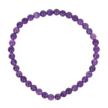 Ametiszt karkötő "A" golyós 4 mm