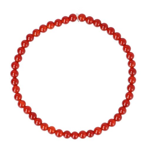 Karneol karkötő golyós 4 mm
