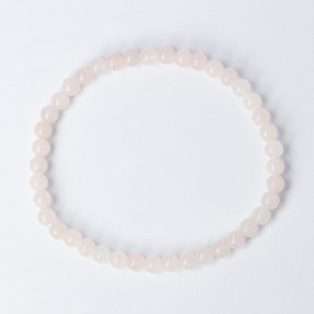 Rózsakvarc karkötő golyós 4 mm