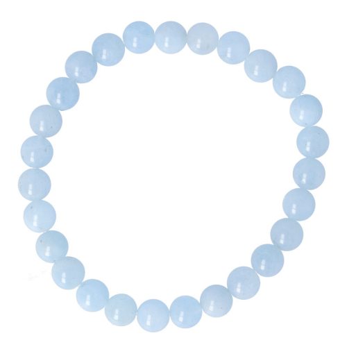 Akvamarin karkötő "A" golyós 6 mm