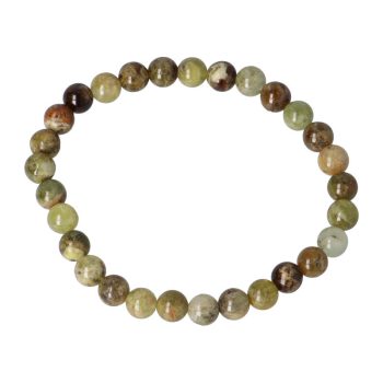 Gránát zöld karkötő golyós 6 mm