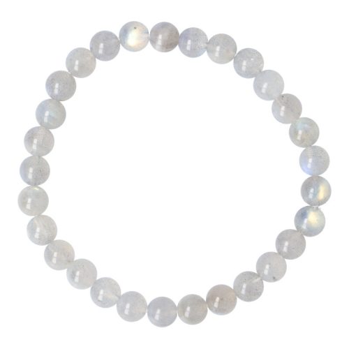 Szivárvány holdkő (labradorit) karkötő golyós 6 mm