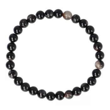 Turmalin karkötő fekete golyós 6 mm