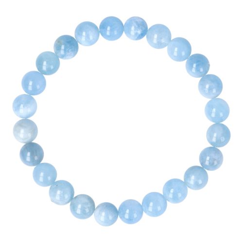 Akvamarin karkötő "A" golyós 8 mm
