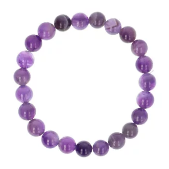 Ametiszt karkötő golyós 8 mm