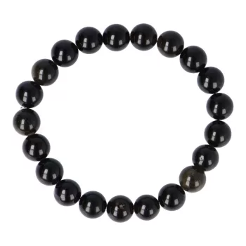 Arany obszidián karkötő golyós 8 mm