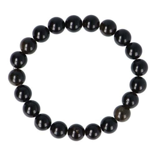 Arany obszidián karkötő golyós 8 mm