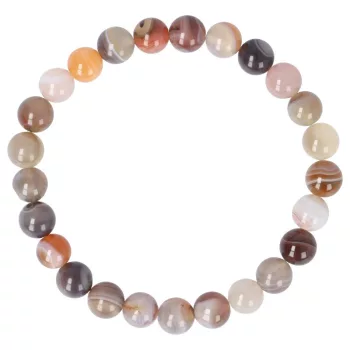 Botswana achát karkötő golyós 8 mm