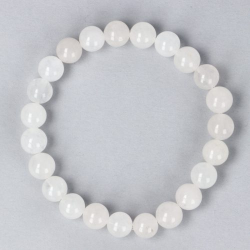 Fehér jáde karkötő golyós 8 mm