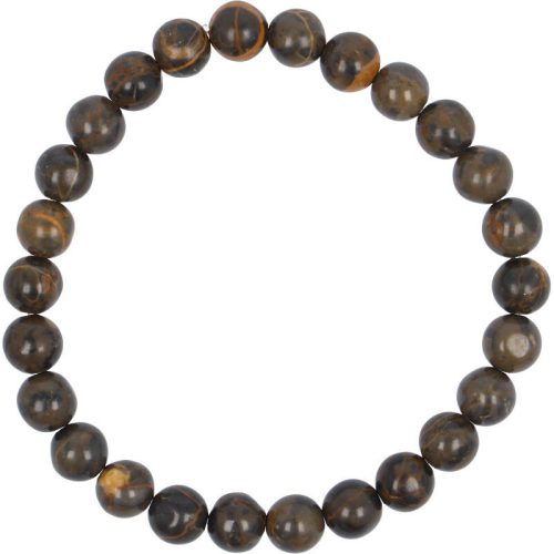 Fekete képjáspis karkötő golyós 8 mm