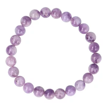 Lepidolit karkötő "A" golyós 8 mm