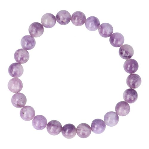 Lepidolit karkötő "A" golyós 8 mm