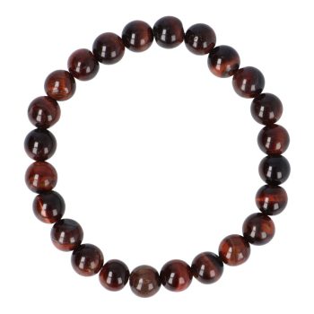 Piros tigrisszem karkötő golyós 8 mm