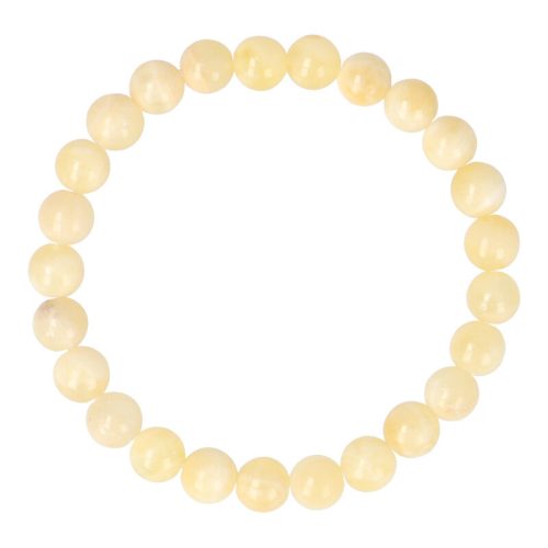 Sárga kalcit karkötő golyós 8 mm