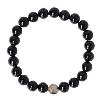 Turmalin karkötő fekete golyós 8 mm