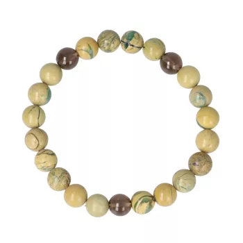 Biztonságos önvaló (verdite, füstkvarc), golyós, 8 mm