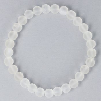 Hegyikristály karkötő matt golyós 6 mm