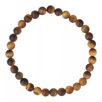 Tigrisszem karkötő matt golyós 6 mm