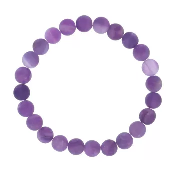 Ametiszt karkötő matt golyós 8 mm