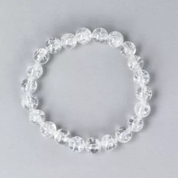 Roppantott kvarc karkötő golyós 8 mm