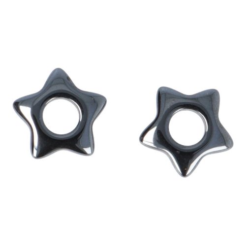 Hematit csillag, lyukas, 15 mm