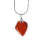 Piros jáspis, zizi medál, lánccal